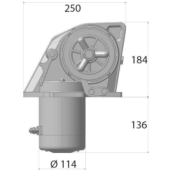 Lofrans Kobra ankerspil 12V 1000W DIN 766 Kæde 8mm