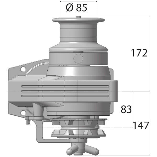 Lofrans Kobra ankerspil 12V 1000W DIN 766 Kæde 8mm