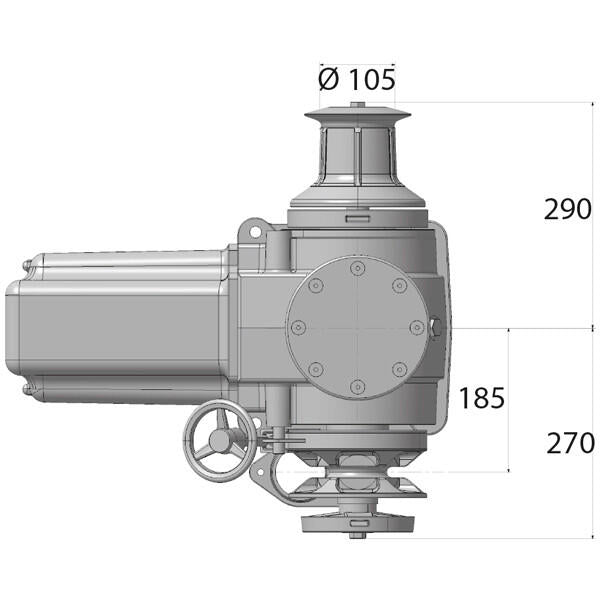 Lofrans Falkon ankerspil 12V 1700W DIN 766 kæde 12mm