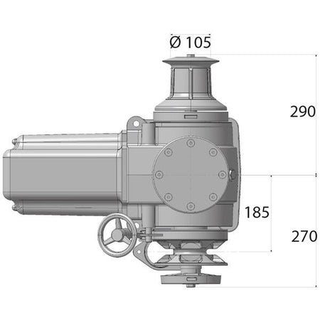 Lofrans Falkon ankerspil 12V 1700W DIN 766 kæde 10 mm