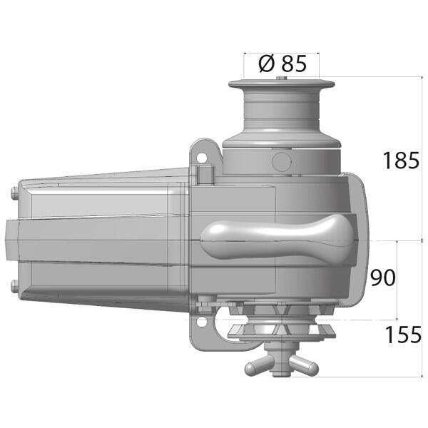 Lofrans Tigres ankerspil 1500W 24V 8mm ISO 4565/DIN 766 kæde