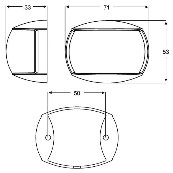 Hella LED lanterne 2NM sort plast bagbord