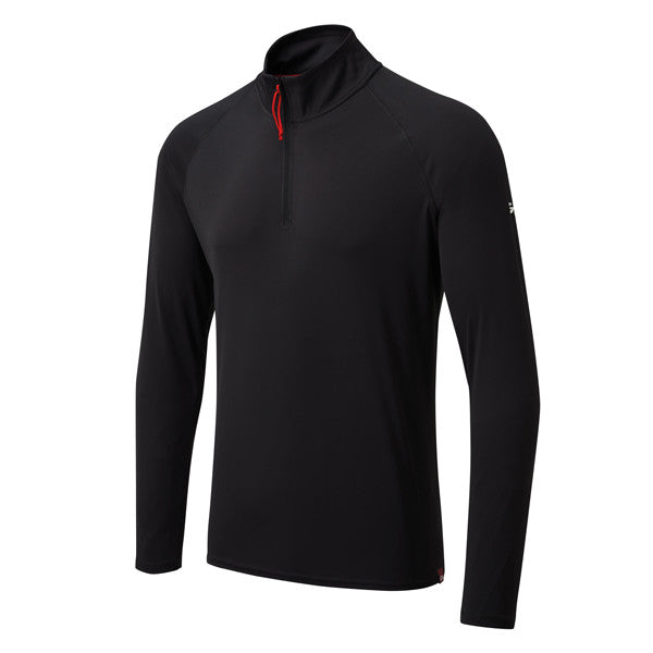 Gill UV009 Langærmet zip T-shirt men's UV50+ sort