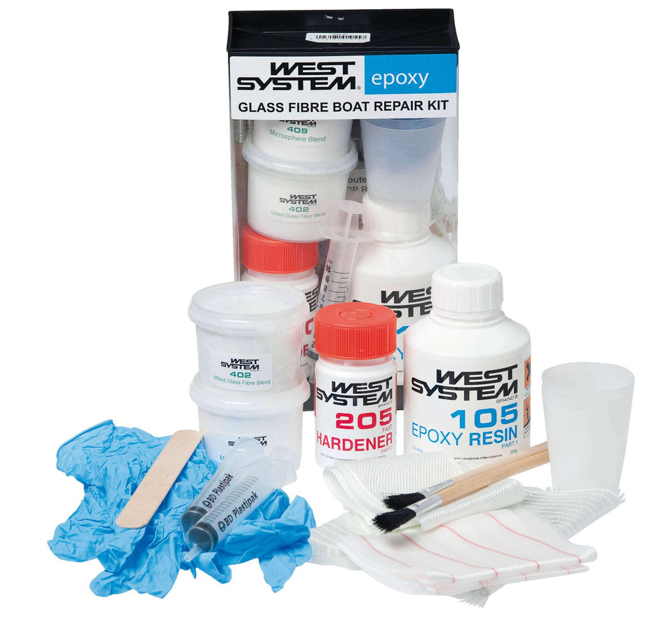 West System Epoxy 105-K Fiberglass Boat Repair kit