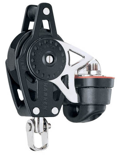 Harken Carbo Ratchets Enkel blok med svirvel 423 Carbo-Cam® hunsvot 6 mm line