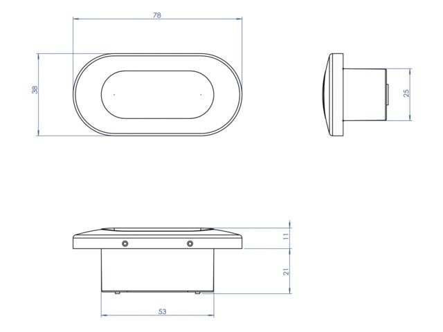 Indbygget lampe "MERAK" 4 X LED