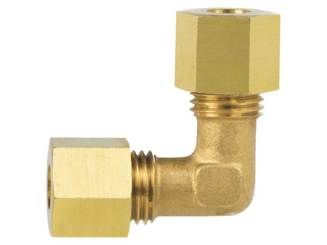 Messing-Gasanschlusskupplung für 8-mm-Kupferrohr 90°