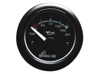 OIL PRESSURE GAUGE BLACK 25PSI