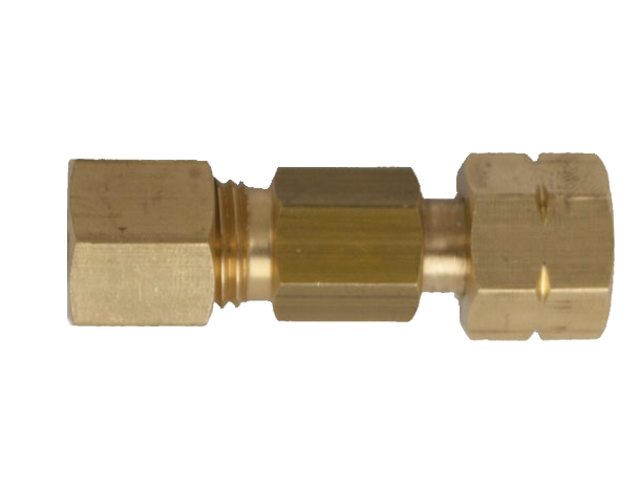 Lige gas fitting 1/4 venstre