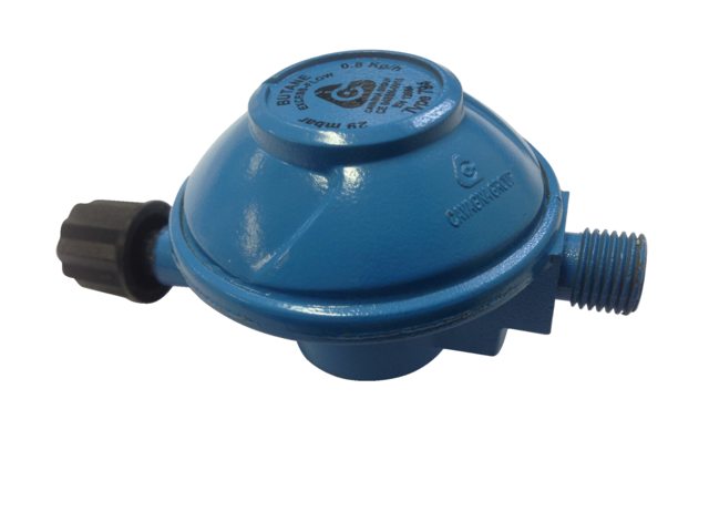 Trykregulator med campinggas tilslutning ¼" L BU
