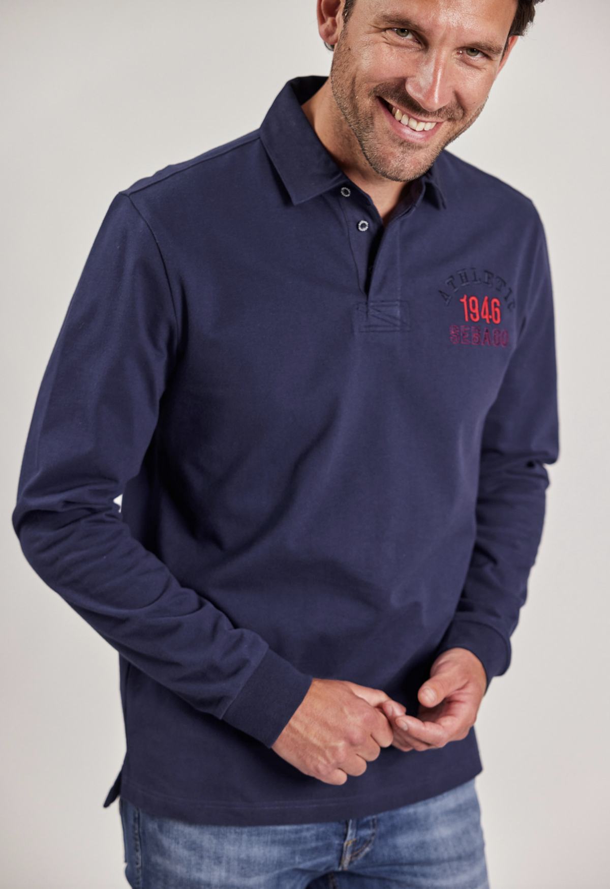 Classic Crew Langærmet Polo SEBAGO - Flere str!