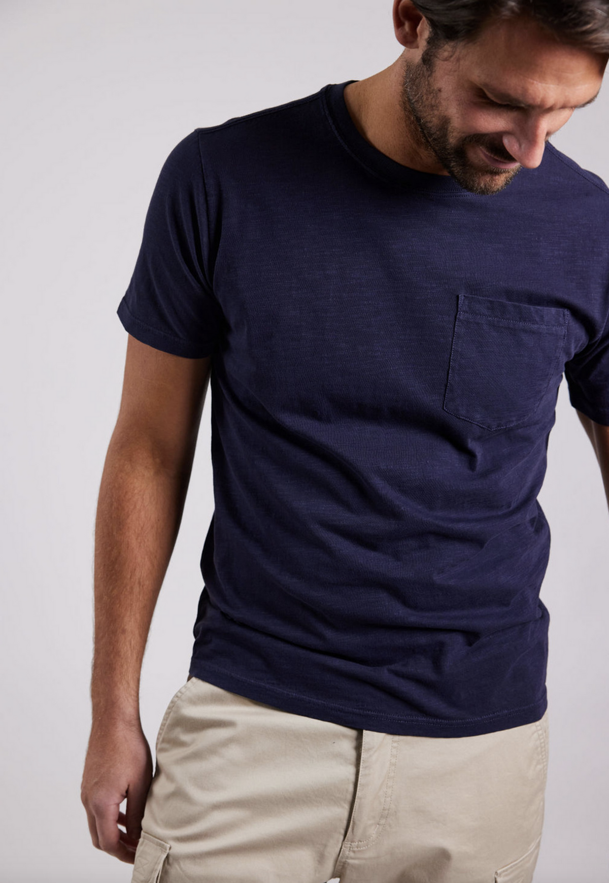 T-shirt herre Navy Outwashed SABAGO - Flere str!