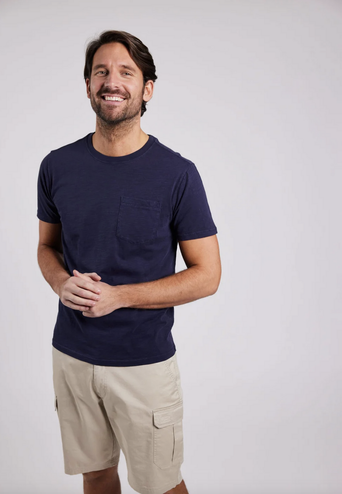 T-shirt herre Navy Outwashed SABAGO - Flere str!