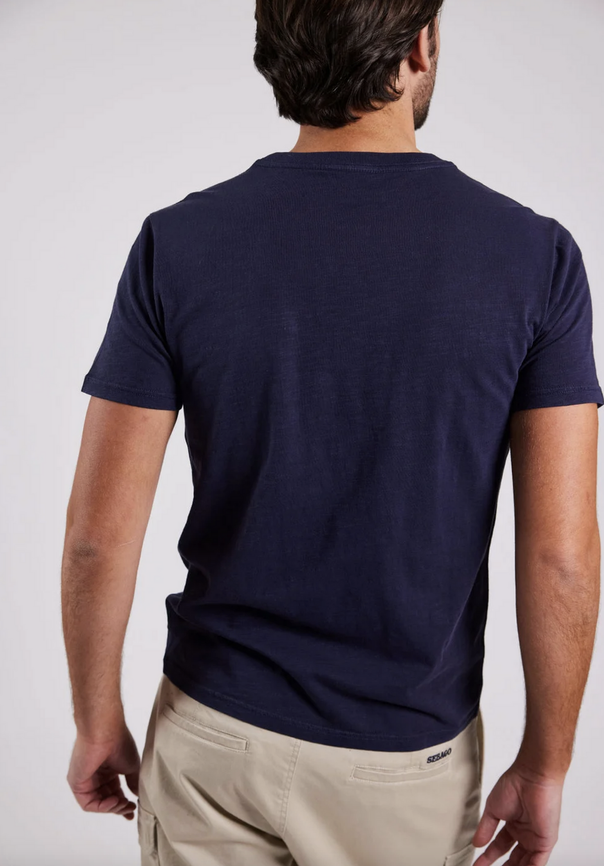 T-shirt herre Navy Outwashed SABAGO - Flere str!