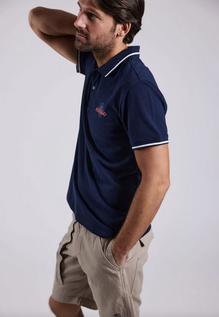 Compass Polo Pique herre Navy SEBAGO - Flere str!