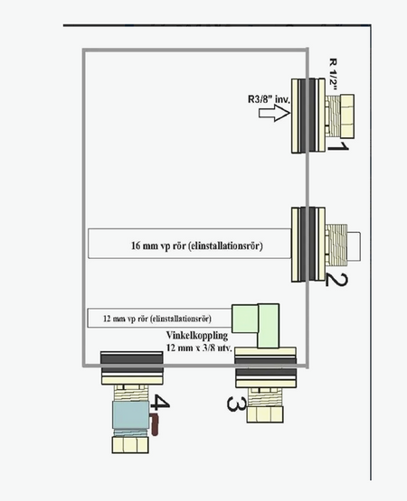 Tankgennemføring svejsefri
