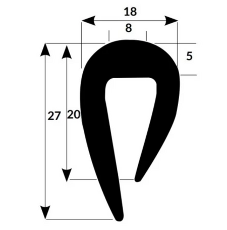 Fenderliste 4040 SORT