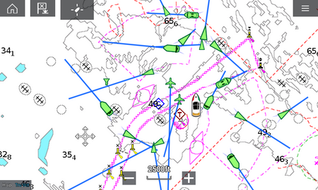 AIS700 Class B transponder med integreret splitter